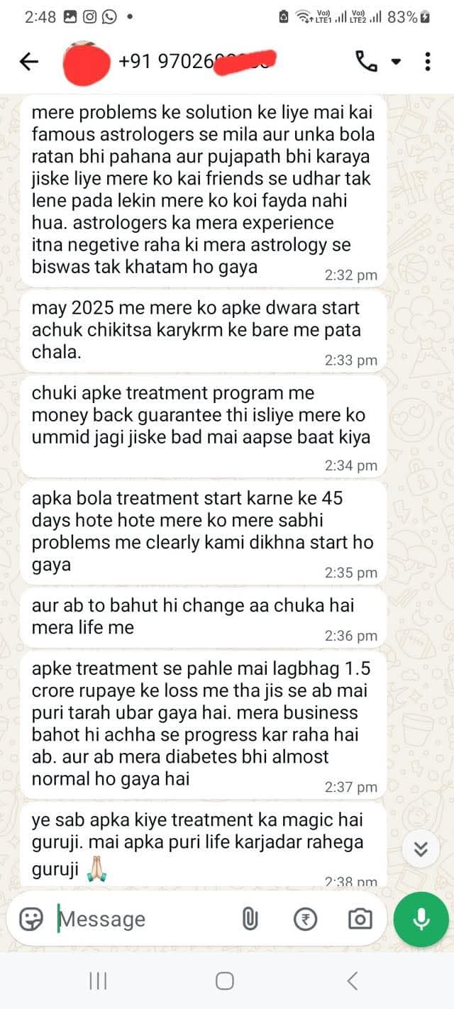WhatsApp proof screenshot 2 for Verified Client Result #3