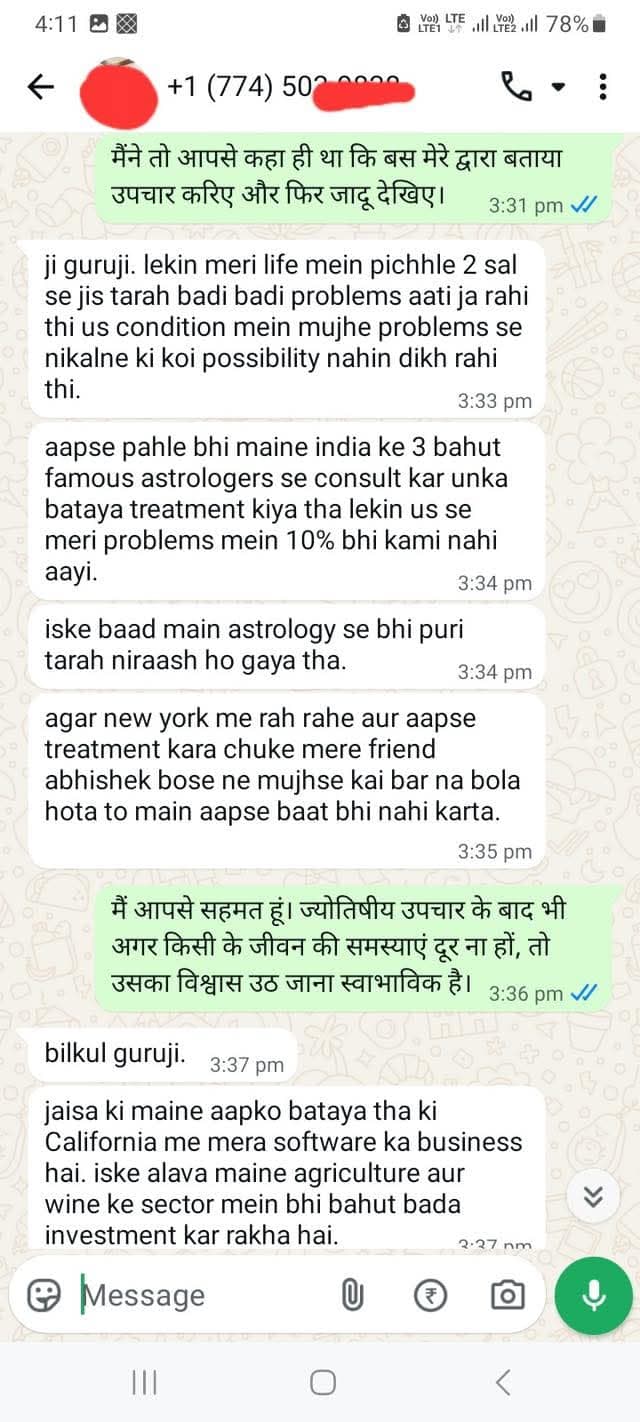 WhatsApp proof screenshot 2 for Verified Client Result #4